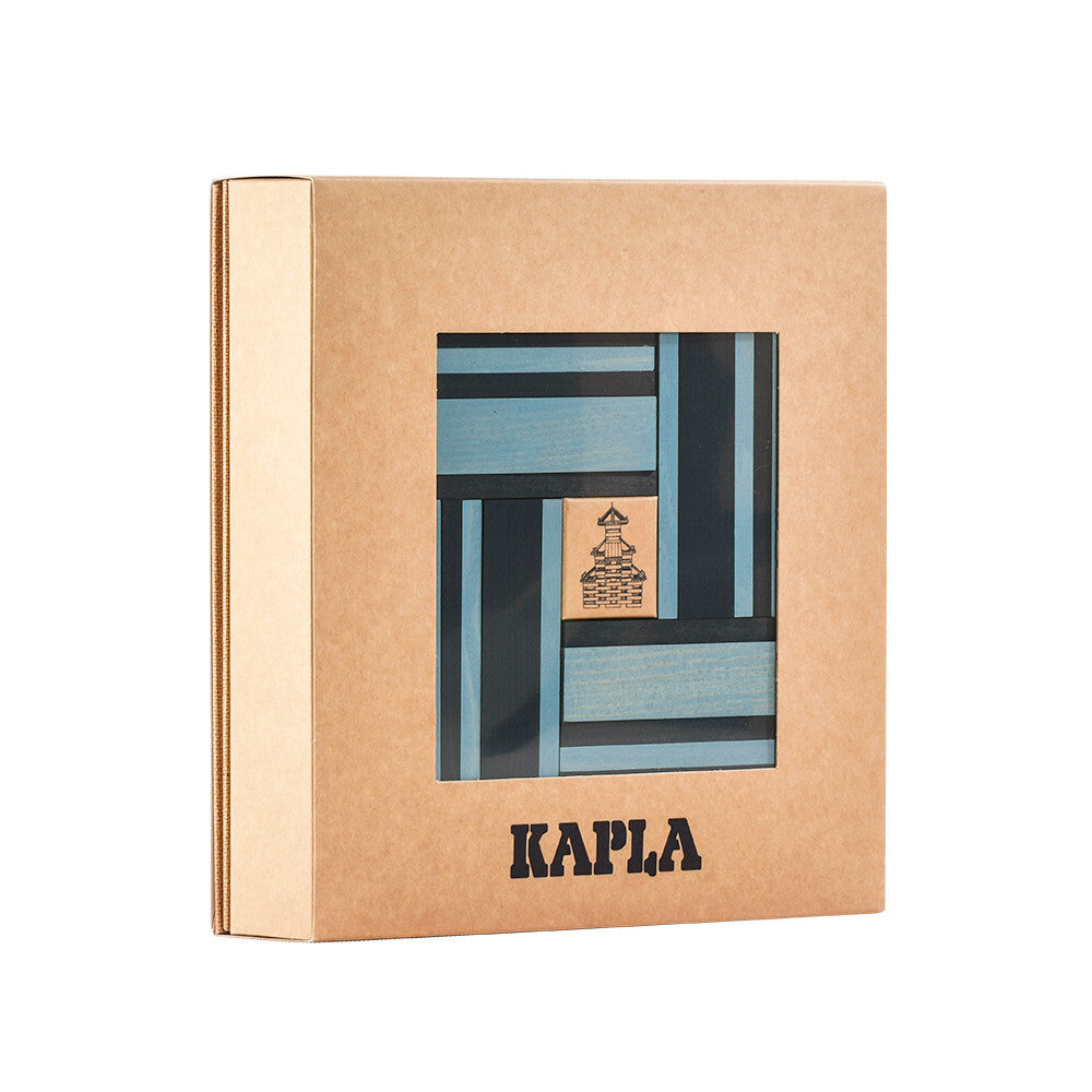 kapla book and colors dark and light blue